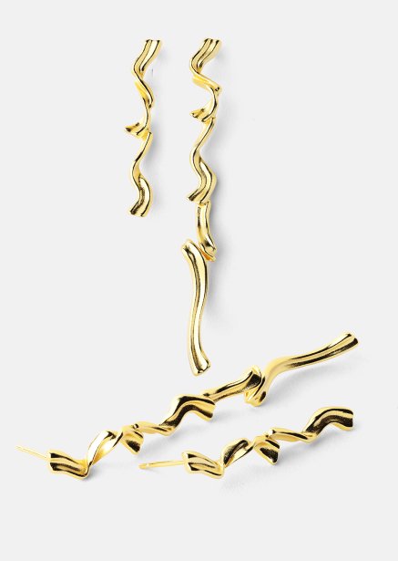Ørering Flow- 18k Forgyldt