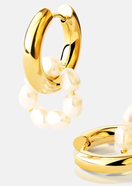 Ørering Eterna Pearl - 18k Forgyldt