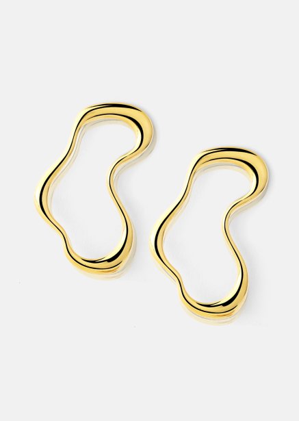 Fluid Glow Ørering - 18k Gold Plated