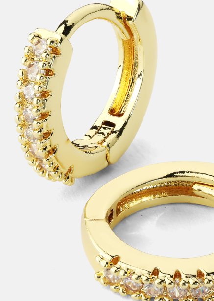 Ørering Aitana hvid - 18k Forgyldt