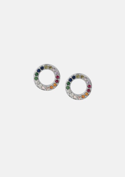 Øreringe Prism Halo - Silverplated