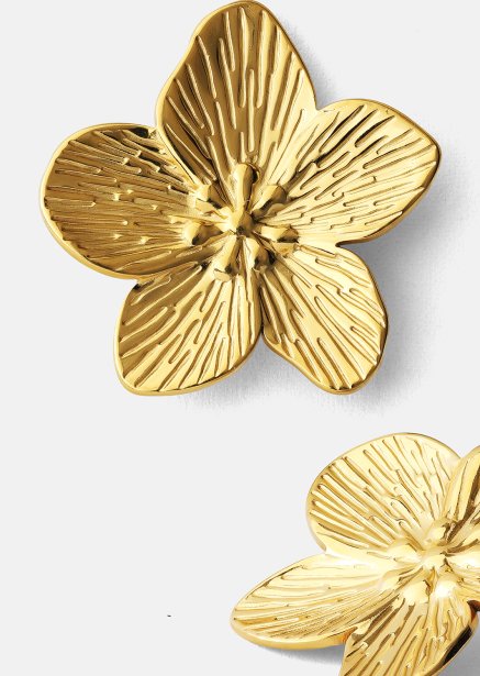 Ørering Blossom - 18k Forgyldt