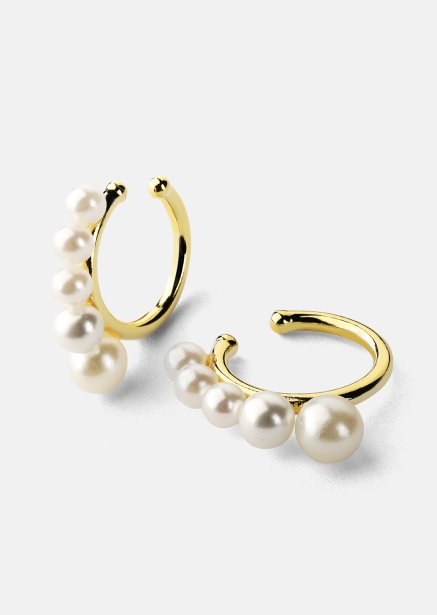 Perlina Ørering - 18k Guldbelagt
