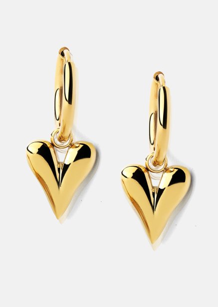 Øreringe Heart Drop - 18k Forgyldte