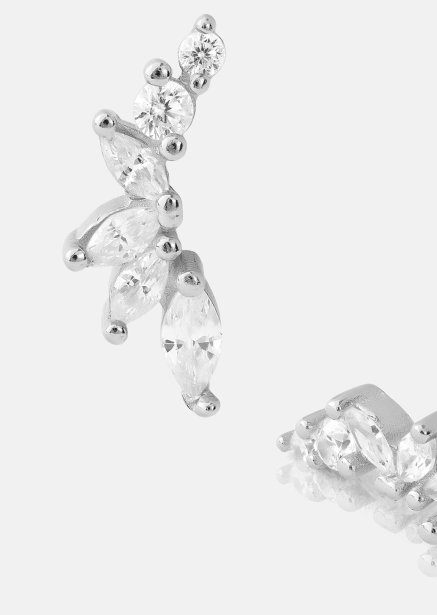 Øreringe Leaf Studs - Forsølvede