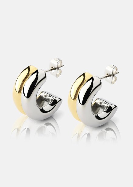 Ørering Duo Glow - 18k Forgyldt