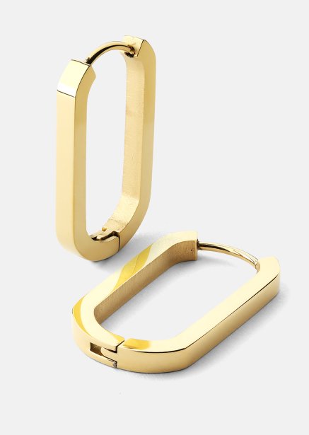 Ørering Edge Hoops - 18k Forgyldt