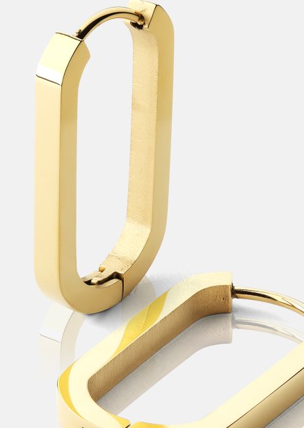 Ørering Edge Hoops - 18k Forgyldt