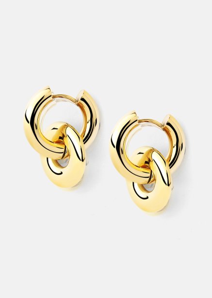 Øreringe Chunky Link – 18k Forgyldte