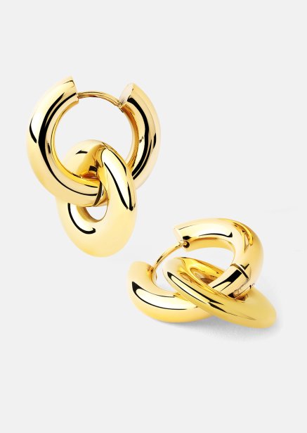 Øreringe Chunky Link – 18k Forgyldte