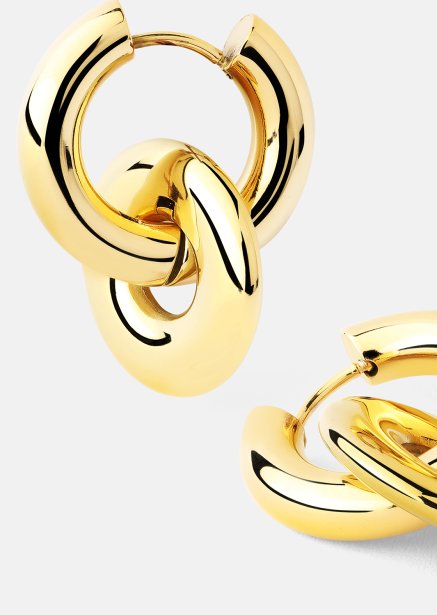 Øreringe Chunky Link – 18k Forgyldte