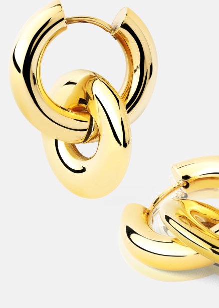 Øreringe Chunky Link – 18k Forgyldte