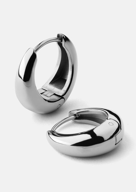 Øreringe Bold mini – Forsølvede