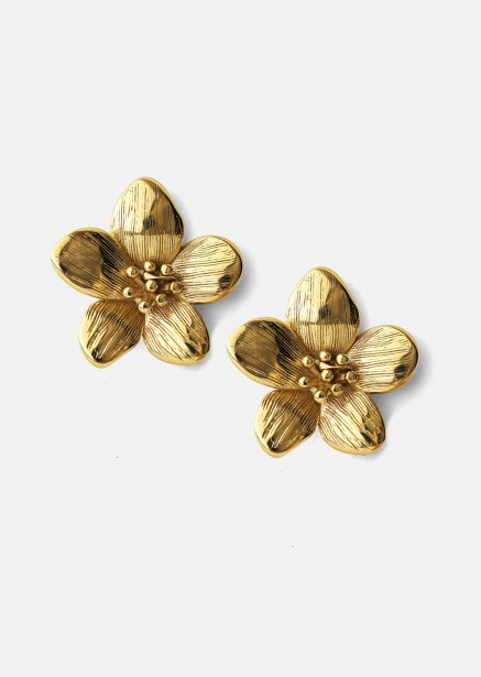 Øreringe Flora Shine – 18k Forgyldte