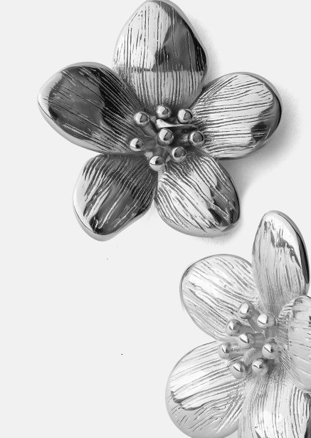 Øreringe Flora Shine – Forsølvede