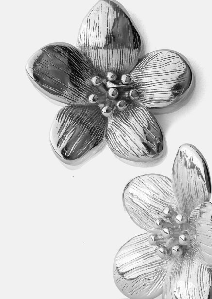 Øreringe Flora Shine – Forsølvede