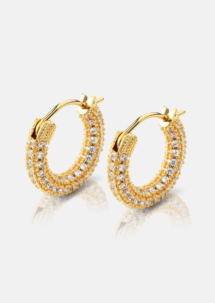 Elegans Ørering - 18k Forgyldt