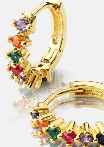 Ørering Multicolor Shine - 18k Forgyldt