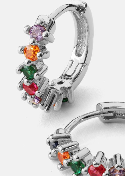 Ørering Multicolor Shine - Forsølvet