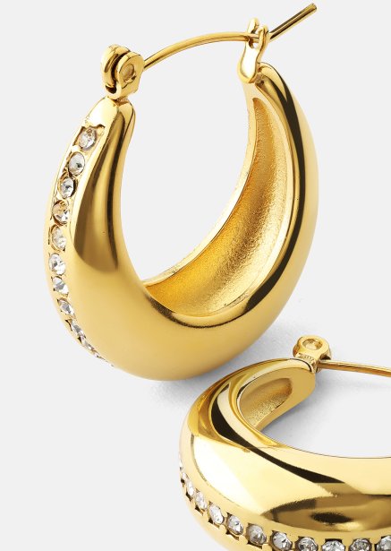 Øreringe Shine Hoops - 18k Forgyldte