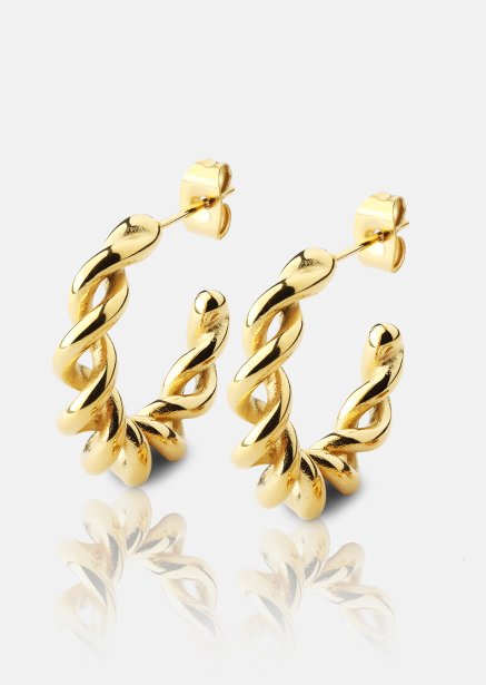 Ørering Twist of Gold - 18k Forgyldt