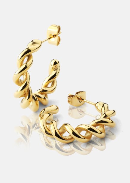 Ørering Twist of Gold - 18k Forgyldt