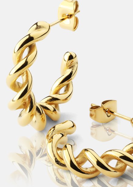 Ørering Twist of Gold - 18k Forgyldt