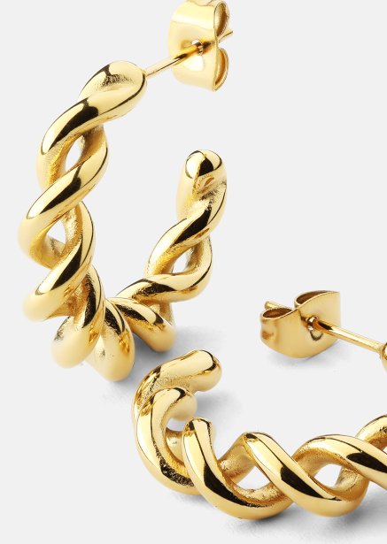Ørering Twist of Gold - 18k Forgyldt