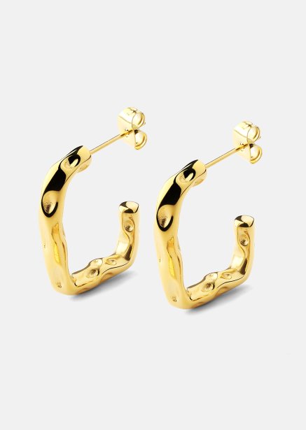 Ørering Sculptura - 18k Forgyldt