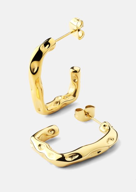 Ørering Sculptura - 18k Forgyldt