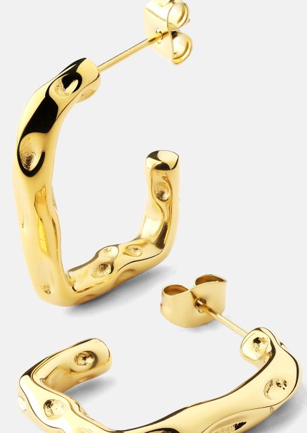 Ørering Sculptura - 18k Forgyldt