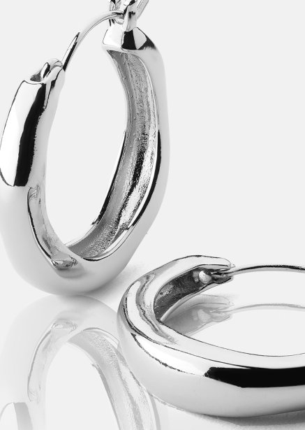 Ørering Mila Hoops - Forsølvet