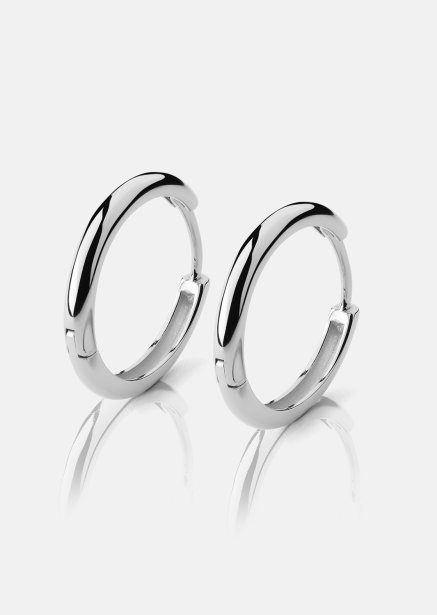 Ørering Shine Hoops - Forsølvet