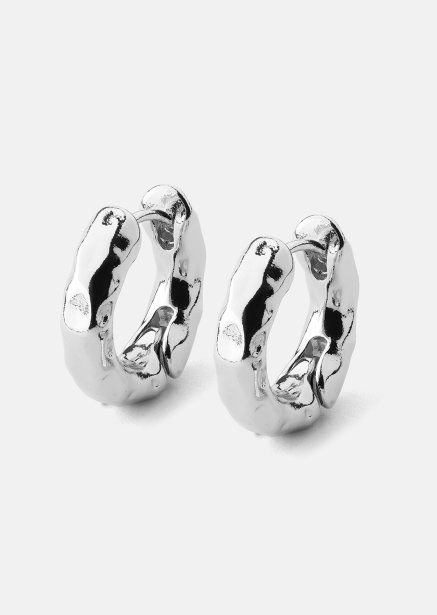 Ørering Luxe Ripple Hoops - Forsølvet