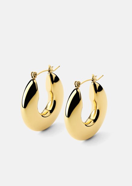 Ørering Luna Bold Hoops - 18k Forgyldt
