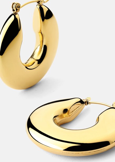 Ørering Luna Bold Hoops - 18k Forgyldt