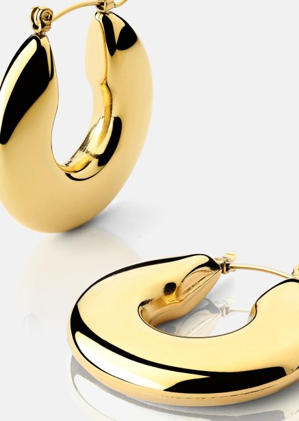 Ørering Luna Bold Hoops - 18k Forgyldt