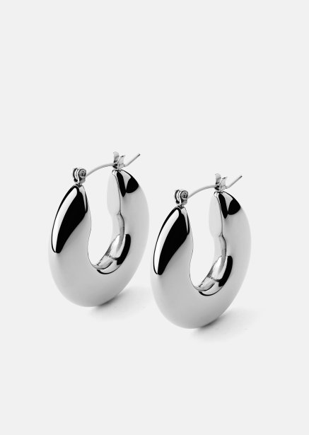 Ørering Luna Bold Hoops - Forsølvet