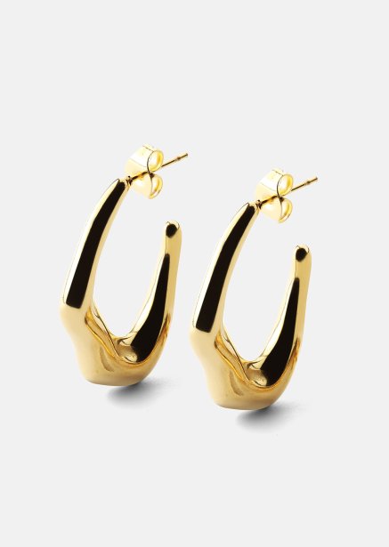 Ørering Bold Drops - 18k Forgyldt