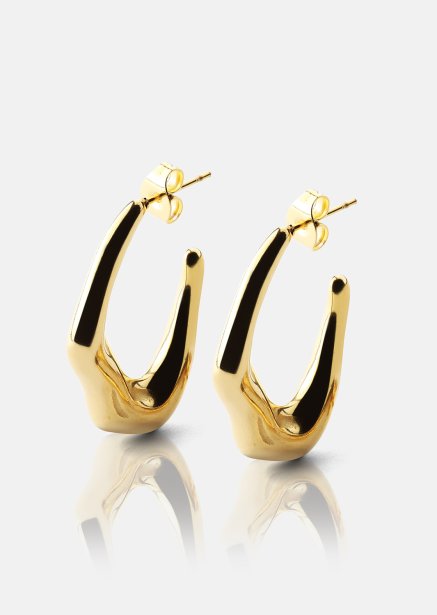 Ørering Bold Drops - 18k Forgyldt