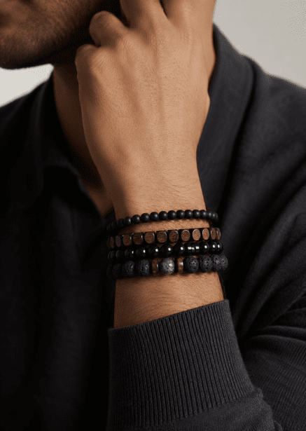 Perlearmbånd Onyx Harmony