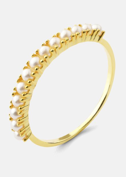 Golden Pearl Serenity Ring - 18k Forgyldt