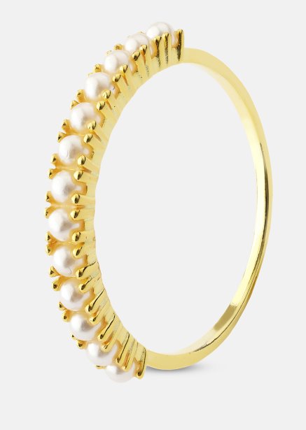 Golden Pearl Serenity Ring - 18k Forgyldt