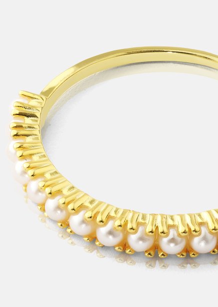 Golden Pearl Serenity Ring - 18k Forgyldt