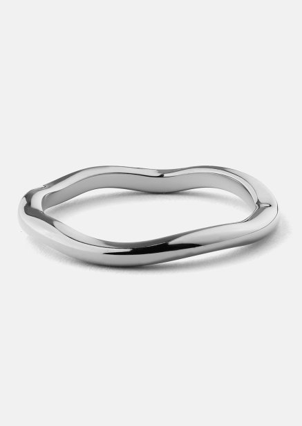 Ring Wave Silver- Forsølvet