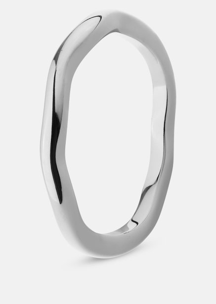 Ring Wave Silver- Forsølvet