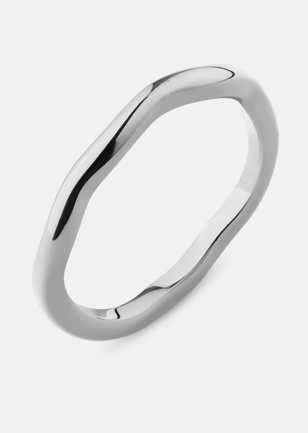 Ring Wave Silver- Forsølvet