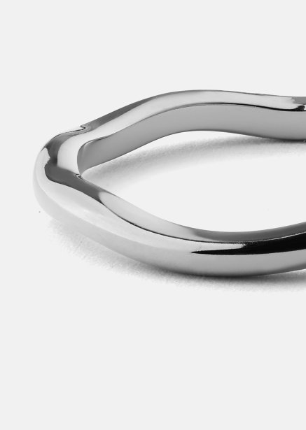 Ring Wave Silver- Forsølvet