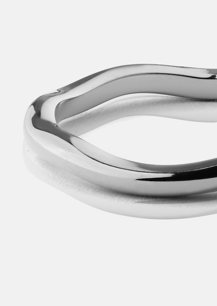Ring Wave Silver- Forsølvet