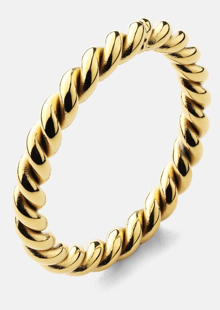 Ring Golden Twist - 18k guldbelagt